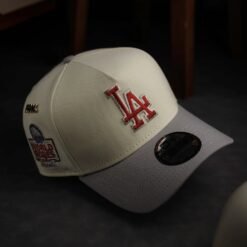 NEW ERA 9FORTY A-FRAME  MLB LOS ANGELES DODGERS WS 24 TWO TONE CHROME WHITE / CARDINAL UV SNAPBACK