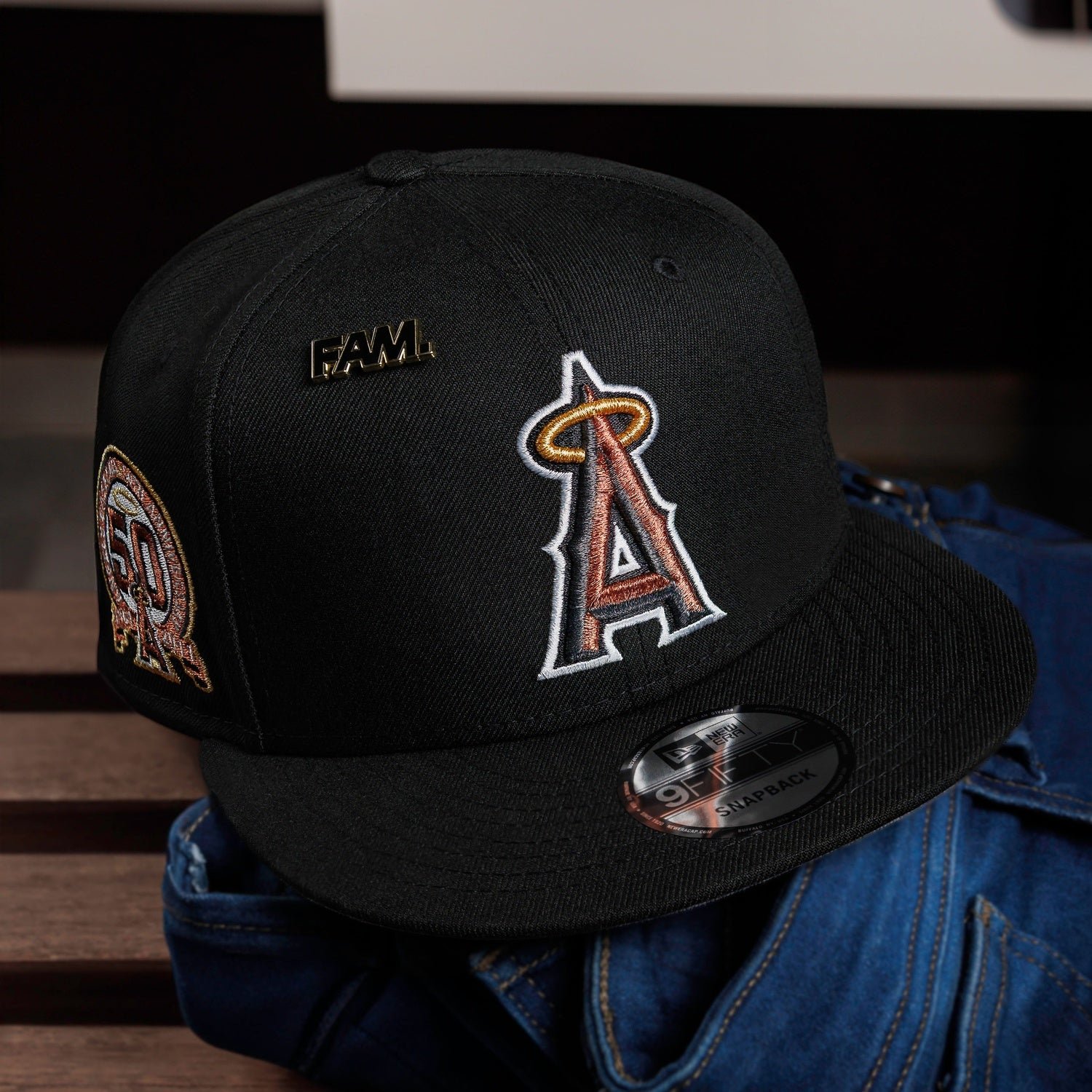 ANAHEIM ANGELS MLB BLACK GRAY UV / NEW ERA 9FIFTY