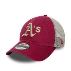 OAKLAND ATHLETICS MLB CAP DARKRED UV / NEW ERA 9TWENTY TRUCKER