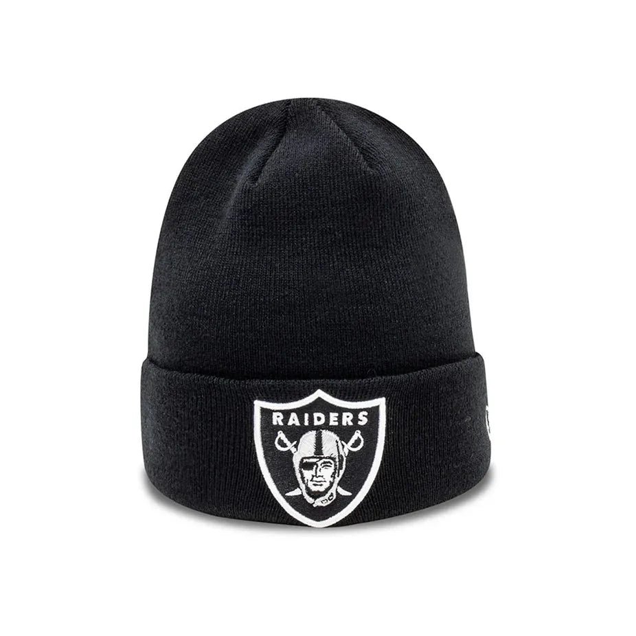 NEW ERA LAS VEGAS RAIDERS BLACK CUFF BEANIE KNIT