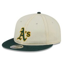 NEW ERA RC9FIFTY OF MLB OAKLAND ATHLETICS CHROME DENIM STRAPBACK CAP