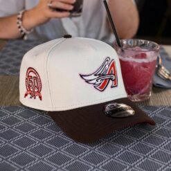 NEW ERA 9FORTY A-FRAME ANAHEIM ANGELS 50TH ANNIVERSARY TWO TONE / SCARLET RED UV SNAPBACK