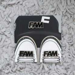 FAM LACE LOCKS + PIN METALLIC SILVER / BLACK