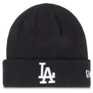 NEW ERA LOS ANGELES DODGERS ESSENTIAL CUFF BLACK KNIT