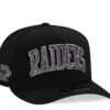 New Era Las Vegas Raiders Super Bowl XVIII Black Metallic Prime Edition 9Fifty A Frame Snapback Hat