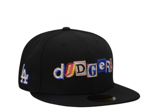 New Era Los Angeles Dodgers Black Metallic Letters Edition 59Fifty Fitted Hat