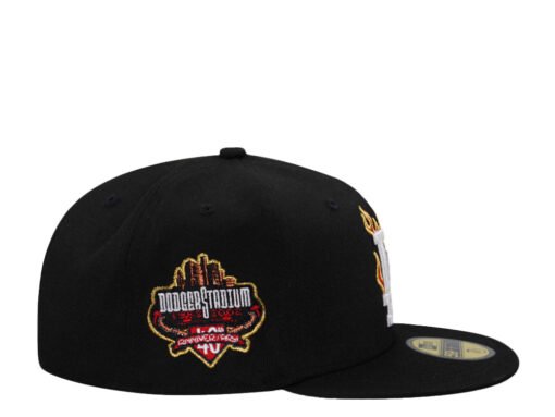 New Era Los Angeles Dodgers Fire 40th Stadium Anniversary Black Edition 59Fifty Fitted Hat