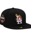 New Era Los Angeles Dodgers Fire 40th Stadium Anniversary Black Edition 59Fifty Fitted Hat
