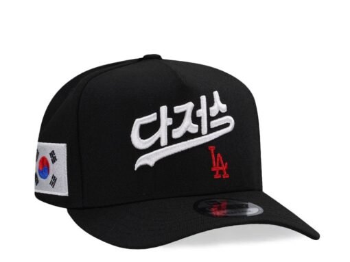 New Era Los Angeles Dodgers Korean Script Black Prime Edition 9Fifty A Frame Snapback Hat