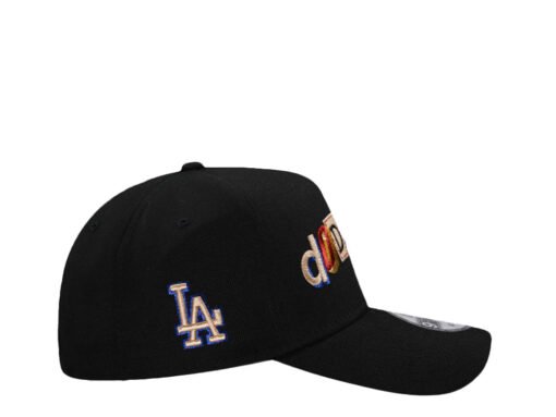 New Era Los Angeles Dodgers Lettering Black 9Forty A Frame Snapback Hat