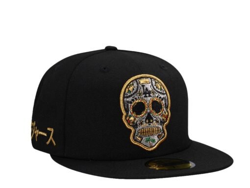 New Era Los Angeles Dodgers Metallic Skull Black Prime Edition 59Fifty Fitted Hat