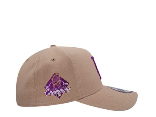 New Era Los Angeles Dodgers World Series 2024 Camel Grape Prime Edition 9Forty A Frame Snapback Hat