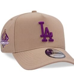 New Era Los Angeles Dodgers World Series 2024 Camel Grape Prime Edition 9Forty A Frame Snapback Hat