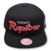 TORONTO RAPTORS (BLACK) SCRIPT MITCHELL & NESS SNAPBACK (PINK UNDER VISOR)